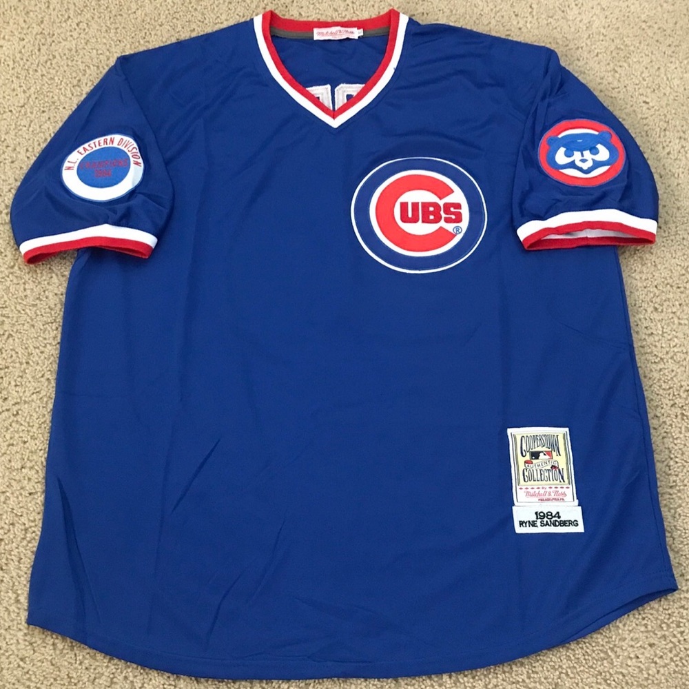 Ryne Sandberg Chicago Cubs Jersey Mens XL NWT 1984 Blue Home Alternate Uniform